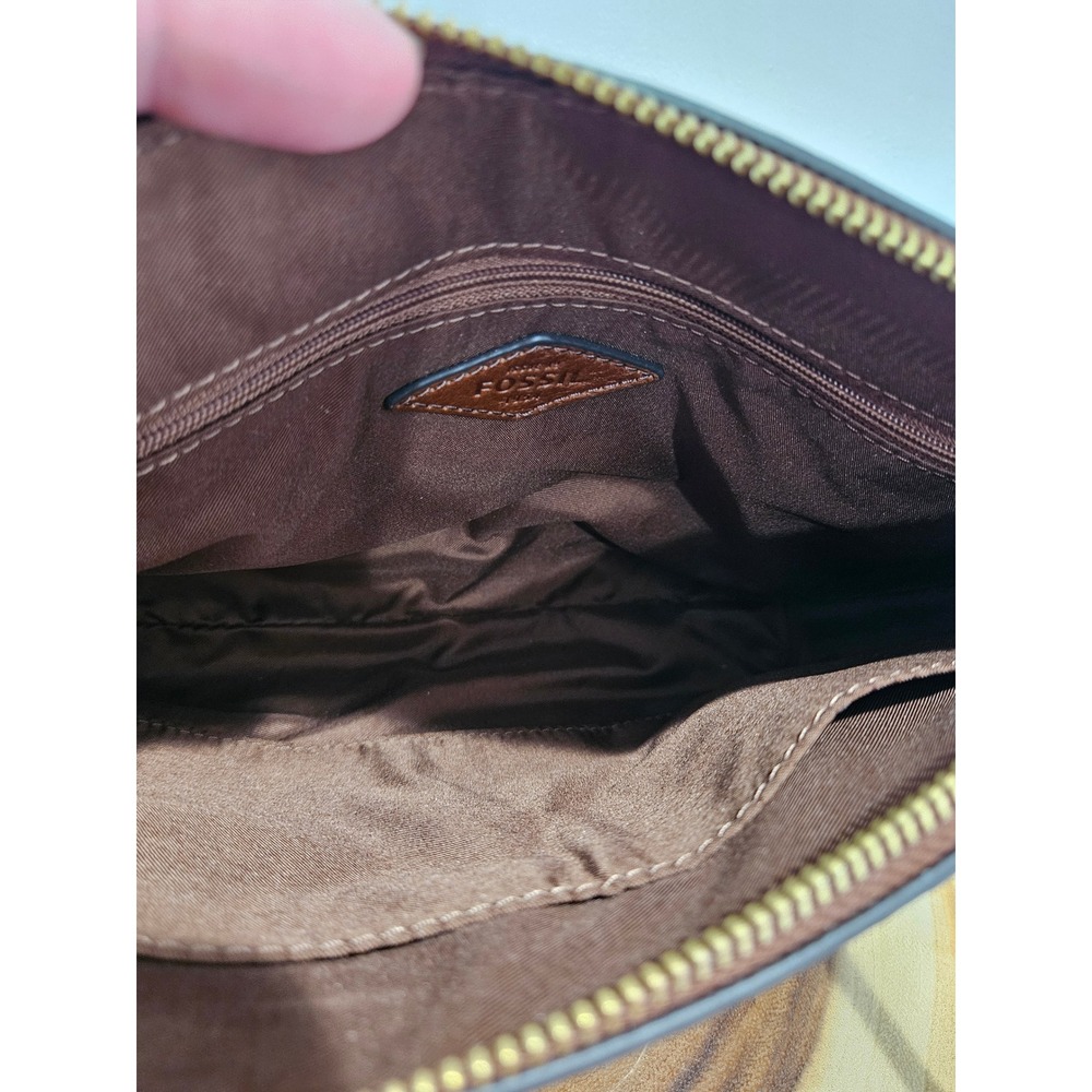 Fossil Fiona Crossbody Bag Brown Pebbled Eco Leather Gold Hardware ZB7266 - Picture 8 of 12